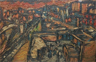 Richard Cook, Winter Sunset over Dalston Junction (1972)