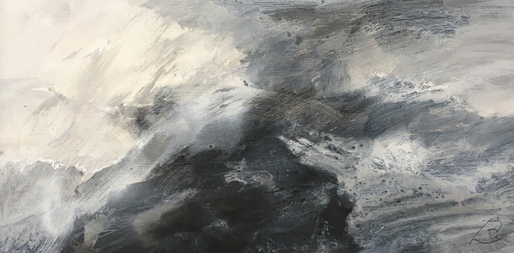 The north Sea painted from above the brigg Filey