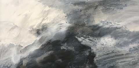 David Baumforth - The north Sea painted from above the brigg Filey