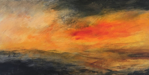 David Baumforth - Moorland sunset in spring above the hole of horcum