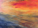 Moorland sunset in spring above the hole of horcum