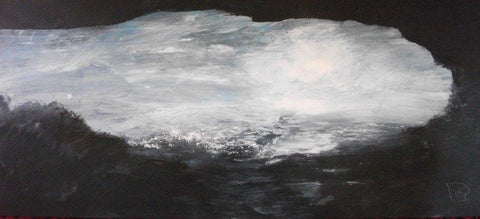 David Baumforth - The North Sea, painted from a Cave at Flamborough, March Morning