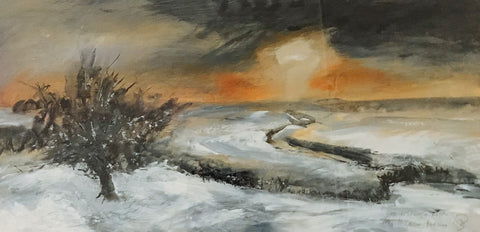 David Baumforth - Late afternoon in winter the Hole of Horcum